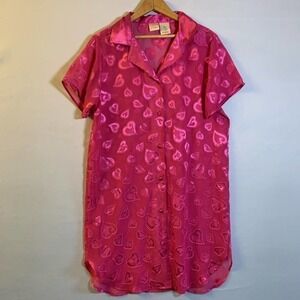 5/ $25 Sophia by Delicates sheer pink heart nightgown S